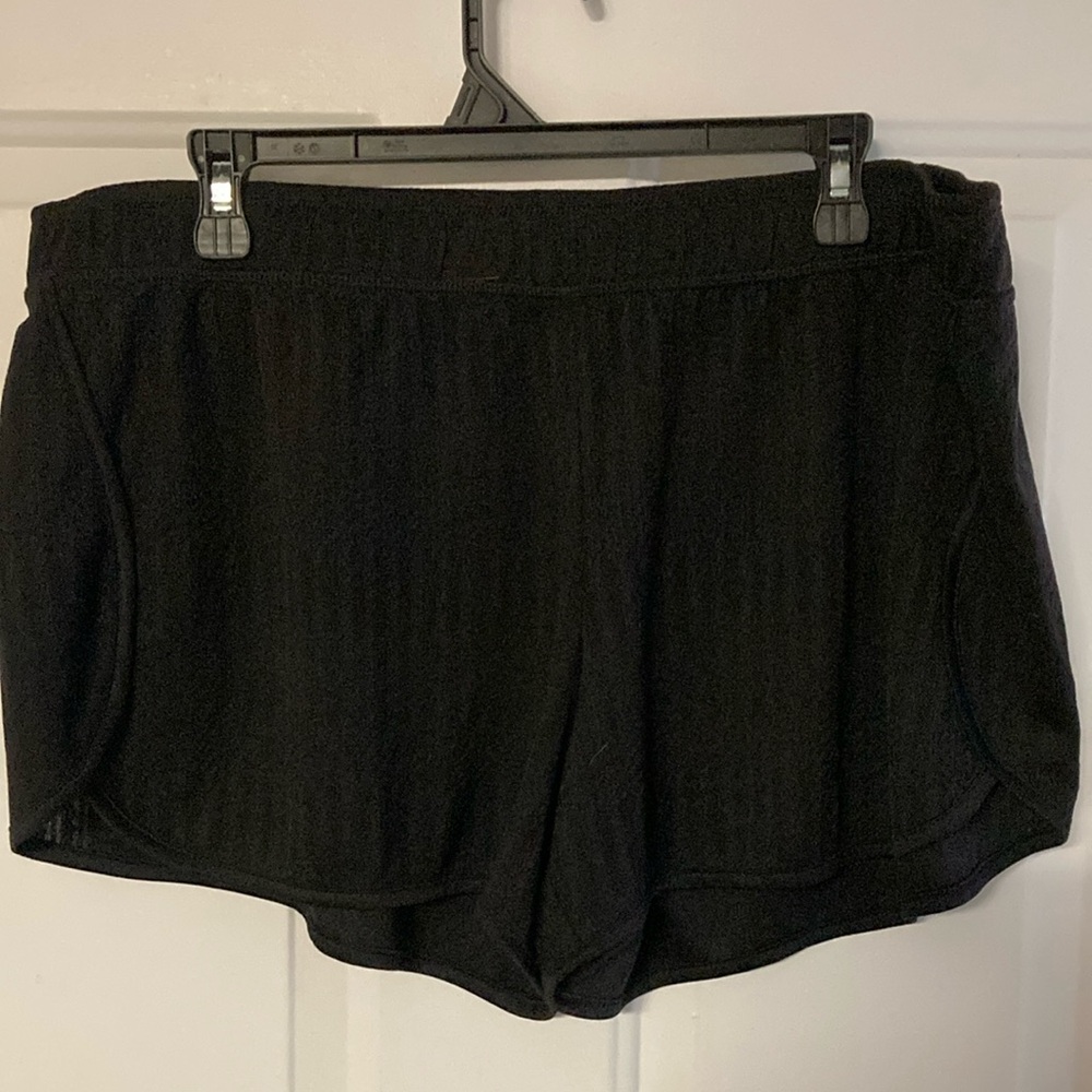 Athletic Works Black Athletic Shorts Lightweight Elastic Waist